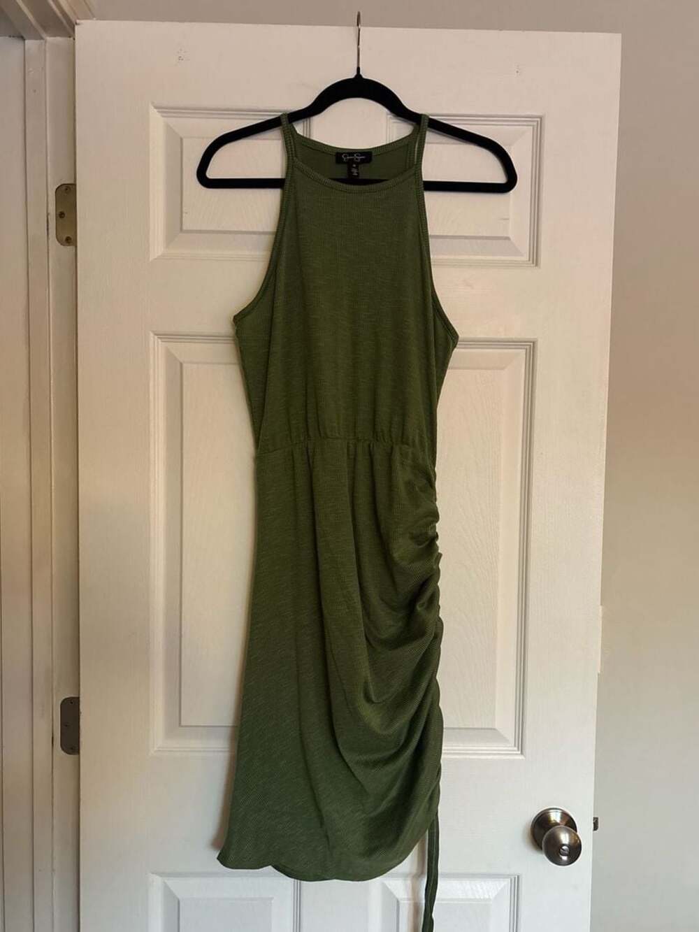 Jessica Simpson Ruched Racerback Ribbed Knit Dress